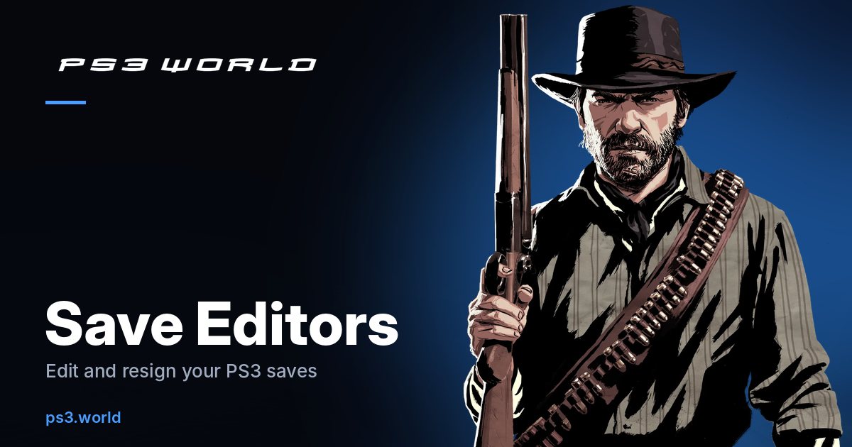 PS3 Save Editors: Edit & Resign Game Saves - PS3 World